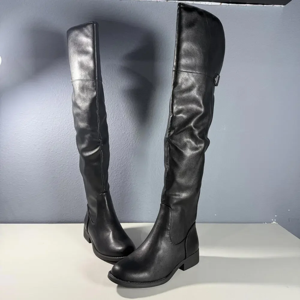Sun + Stone Black Women's‎ Knee-High Boots Size 5